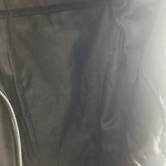 BP Women's Genuine Lamb Skin Leather Jacket Size S Button Front Black pocket - Picture 6 of 15